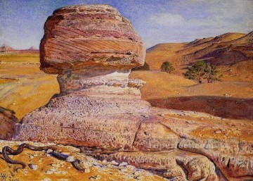 La Esfinge de Gizeh mirando hacia las pirámides de Sakhara El británico William Holman Hunt Pinturas al óleo